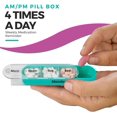 thumbnail image 3 of Weekly Pill Organizer Four TimesaDay of Dispensers with Stackable AM/PM Compartments, 3 of 8