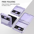 thumbnail image 4 of Compatible with Samsung Galaxy Z Flip 4 Case with Screen Protector,Hinge Protection Anti-Fingerprint Shockproof Electroplated Case Phone Cover Case for Samsung Galaxy Z Flip 4 5G Purple, 4 of 14
