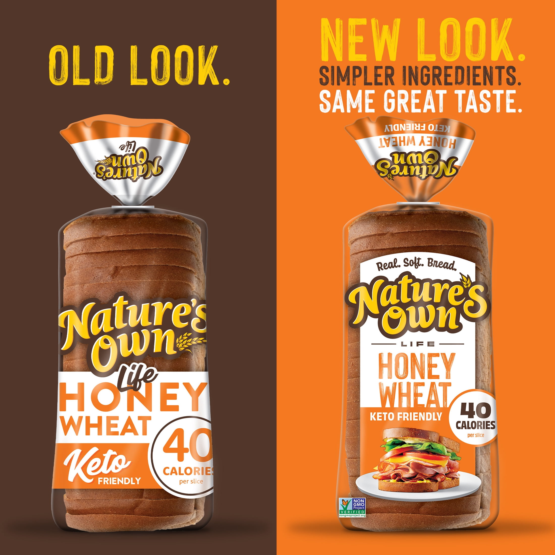 Nature’s Own Life Honey Wheat, 40 Calories per Slice Keto Friendly Sandwich Loaf Bread, 16 oz Loaf