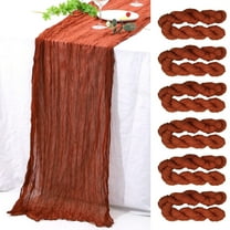 Foqnuq Pleated Gauze Table Flag, Elegant Tablecloth for Weddings & Parties, Lightweight Decorative Fabric, Rustic Event Decor for Banquets & Celebrations 90x180cm