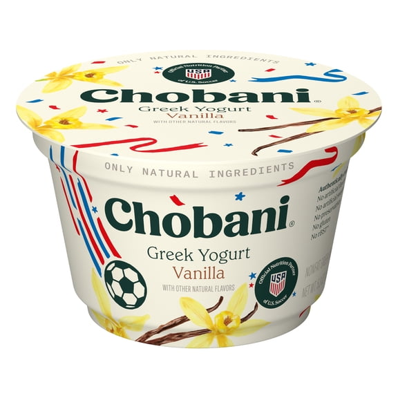 Chobani Non-Fat Greek Yogurt, Vanilla 5.3 oz Cup