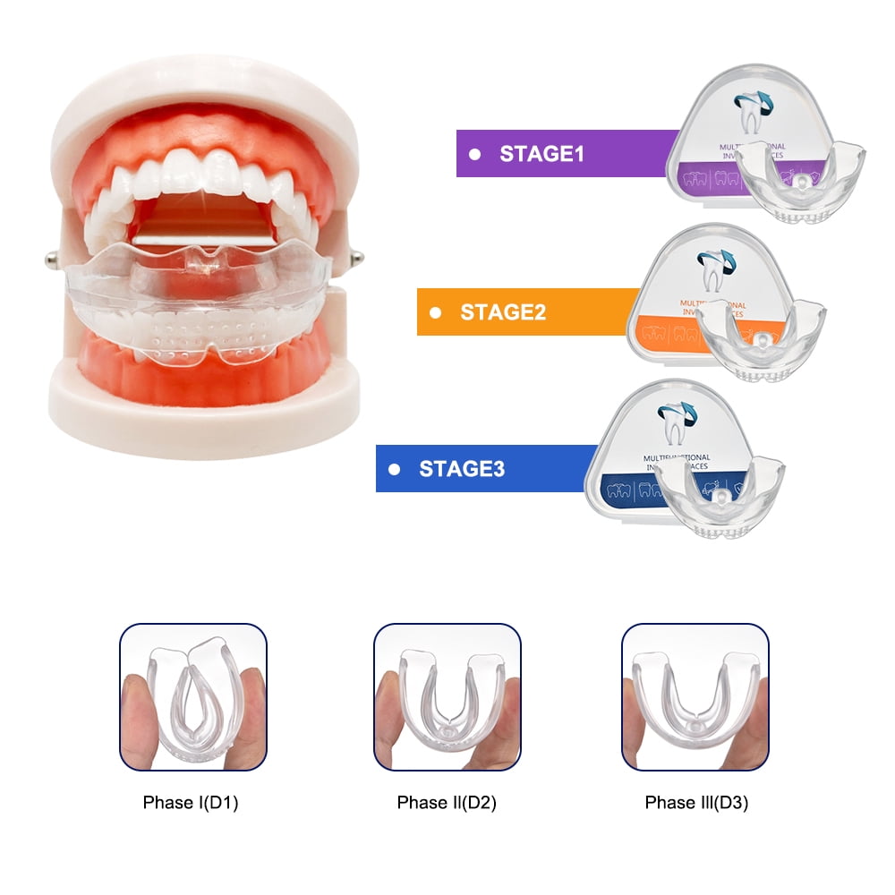 Dental Braces Kit,Orthodontic Teeth Trainer,Tooth Retainers,3 Stage Teeth Straightener for Adults