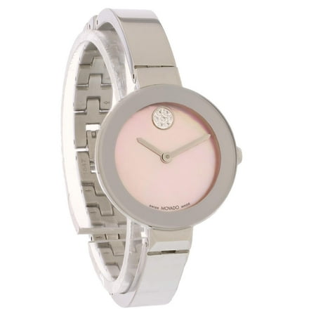 Pre-Owned Movado Bold Bangle Ladies Stainless Steel Swiss Quartz Watch 3601178