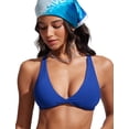 thumbnail image 4 of Top de Bikini CRZ YOGA con Frente Torcido y Tirantes Cruzados Azul Talla Grande, 4 of 4