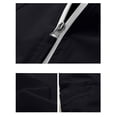 thumbnail image 6 of ECHFIPROM Hooded Rain Jacket for Men Black Camping Waterproof Hiking Zipper Heavyweight Winter Big and Talls Raincoat Outdoor,L, 6 of 9