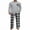 Black White Plaid, variant on Men's Pajama Set Comfy Sleepwear 2 Piece Pjs Long Sleeve Crewneck Shirts and Bottoms Soft Sleep Sets Black Star Moon S