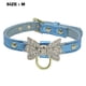 thumbnail image 2 of Joyería brillante del collar del collar del gato y de perro de la pajarita del diamante artificial del cuero lindo de lujo del diseñador, 2 of 5