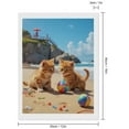 thumbnail image 2 of Diamond Art Kits for Adults - Kittens Beach Playful Scene 5d Diamond Painting for Adults, Diamond Art for Adults Beginners, Frameless Diamond Painting Kits for Adults for Home Wall Decor, 2 of 7