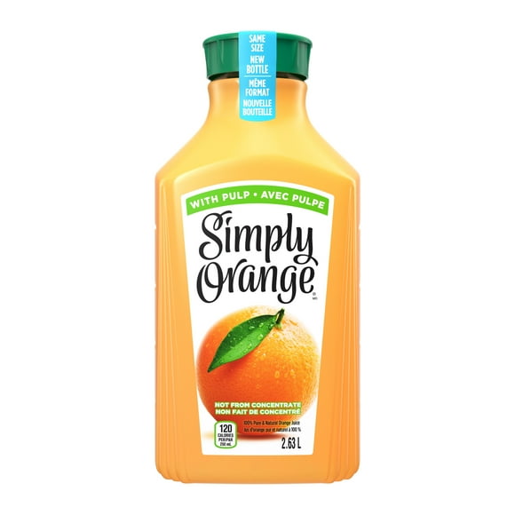 Simply D'Orange Avec Pulpe 100 Handle Free Bottle, 2.63 Liters Simply D'orange Avec Pulpe 2.63L