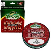 McCoy Super Spectra Braid Mean Green Premium Tight Weave Braided Fishing Line (10lb Test (.007" Dia) - 150 Yards)
