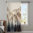 thumbnail image 4 of Tan Forest Sheer Curtains 63 Inches Long, Trees Woods Vintage Natural Watercolor Light Filering Curtains, Breathable Simi Curtain Privacy Drapes for Living Room Bedroom Lightweight Window Treatment, 4 of 9