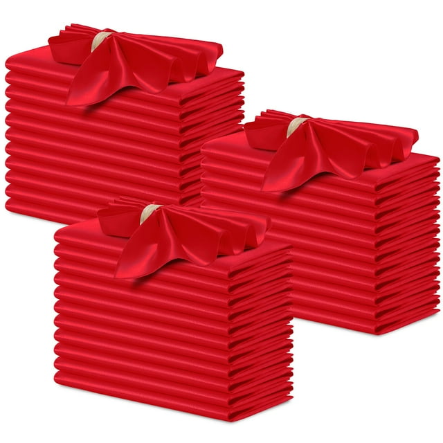 Servilletas de Satén P Pothuiny Sedosas Rojas 43x43 cm Paquete de 50