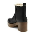 thumbnail image 4 of Vince Camuto Rafella Black Zipper Closure Squared Toe Platform Ankle Boot (Black, 9), 4 of 6