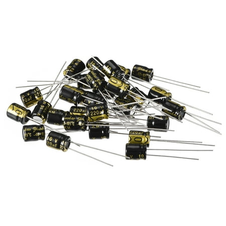 Aluminum Radial Electrolytic Capacitor 2uf 10v Life 6 X 7 Mm Black 30pcs Walmart Canada