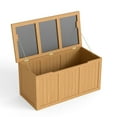 thumbnail image 4 of 67 Gallon Outdoor Wooden Deck Box Solid Wood Storage Box Seat & Table Top for Patio Furniture Cushions, Pool Toys & Garden Tools, 4 of 16