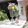 24.4in Silver Vases for Centerpieces, 2Pcs Metal Wedding Flower Stand