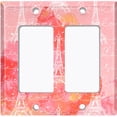 thumbnail image 6 of Metal Light Switch Plate Cover Romantic Paris  Eiffel Tower Pink Orange Cloud Letter PRS002, 6 of 13