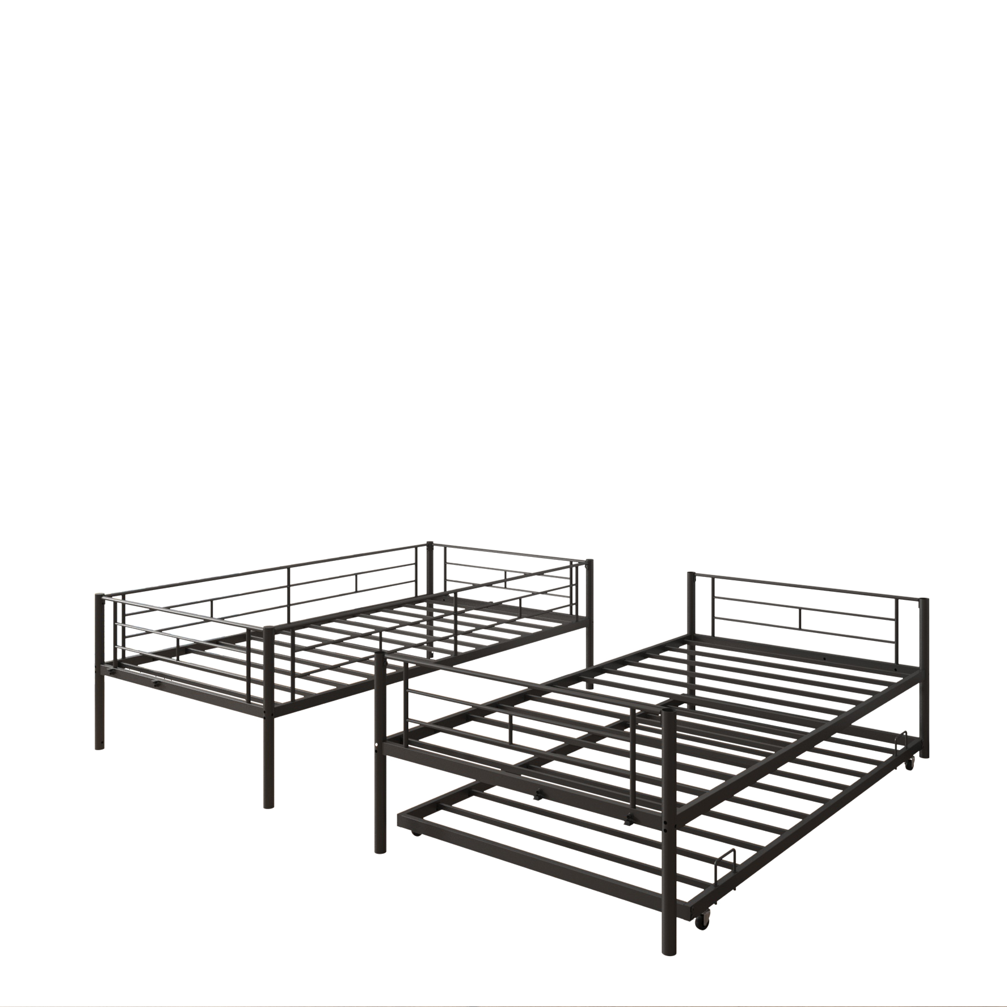 Buy ENYOPRO Bunk Bed with Roll Out Trundle Bed Frame, Metal Bunk Bed