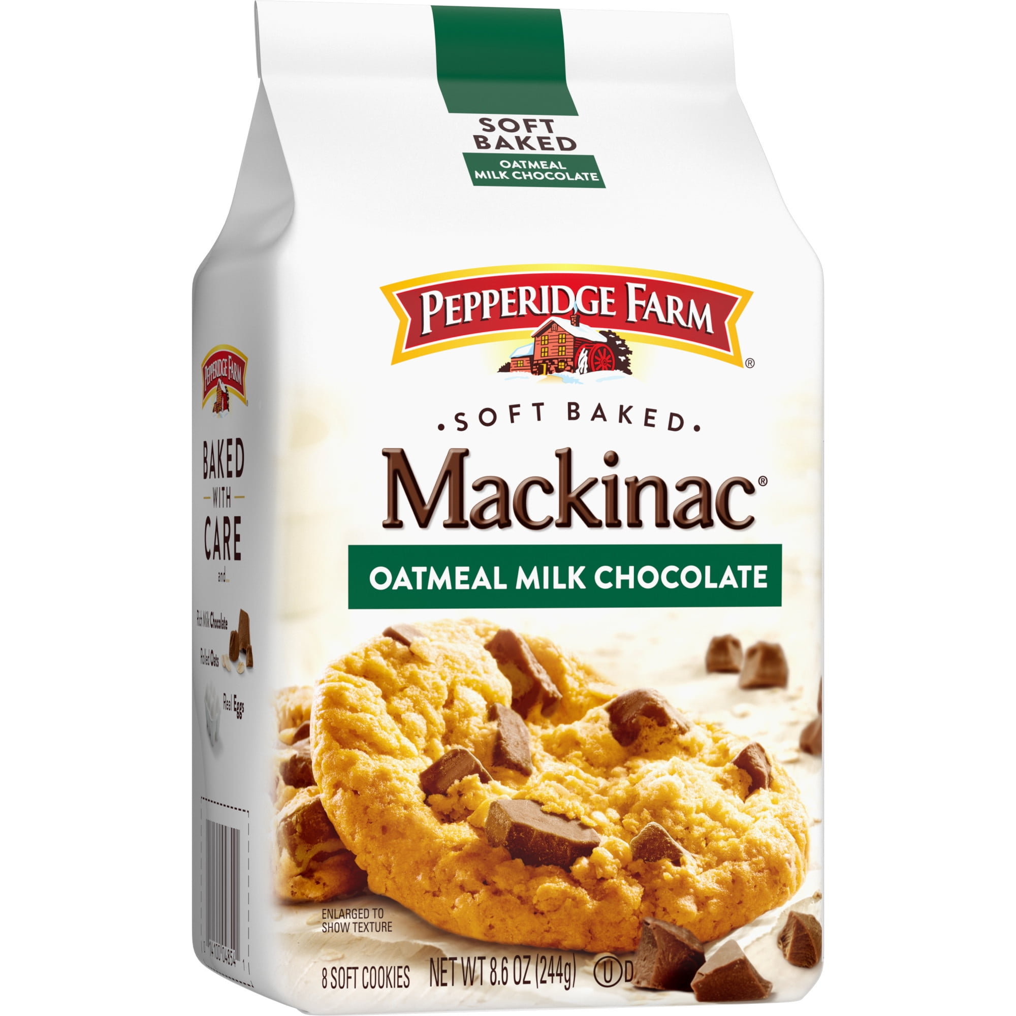 Mackinac Soft Baked Oatmeal Milk Chocolate Cookies 8 6 Oz Bag Walmart Com