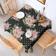 thumbnail image 2 of Pioneer Flower Floral Print Pattern Square Tablecloth,Waterproof Square Table Cover,Wipeable Spillproof Washable Table Cover for Home Kitchen Party Decor 42"X42"(107x107cm), 2 of 6