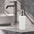 thumbnail image 6 of Unique Bargains 1 Pc Classic Vertical Lines Soap Pump Dispenser for Hotel 350ml Silver Tone White, 6 of 6