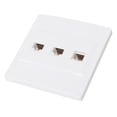 thumbnail image 3 of Placa De Pared Jack, Placa De Pared Ethernet Cat 6 De 3 Puertos Duradera Ampliamente Utilizada Para CAT5 CAT5E, 3 of 7
