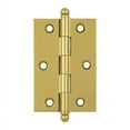 thumbnail image 2 of Deltana CH3020CR003 3" x 2" Hinge, w/ Ball Tips in PVD Polished Brass, 2 of 2