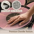 thumbnail image 6 of ODIKA 8'x10' Washable Area Rug Durable, Non-Slip Pink Covering Radiating Panel Abstract Symmetrical Aesthetics for Living Room, Under Sectional, Family, 6 of 7