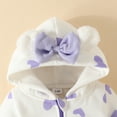 thumbnail image 6 of Zshosam Newborn Snow Suit Baby Boy Winter Fleece Snowsuit Jacket Toddler Girl Jumpsuit Warm Snow Suit Coat Size 12 18 Months,(Purple 12-18 Months), 6 of 6