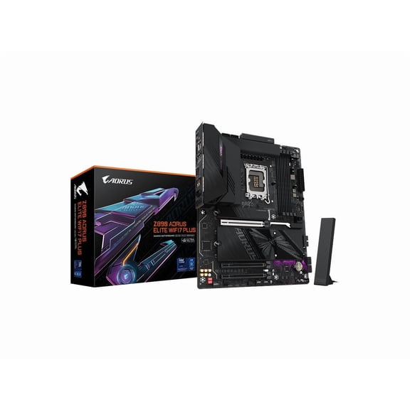 GIGABYTE Z890 AORUS ELITE WIFI7 PLUS Intel LGA 1851 ATX Motherboard, Support Core Ultra (Series 2), DDR5, 16 1 2 Power Phase, 4x M.2, PCIe 5.0, USB4, WiFi 7, 5GbE, EZ-Latch, D5 Bionic Corsa