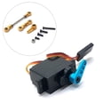 thumbnail image 3 of Vogacara RC Cars 1/28 Servo Arm Metal mejorado varillas de enlace de dirección ensamblado Kit de enlace de repuesto para WLtoys K969 K979 K989 K999 Kits de construcción modelo Oro Vogacara FN010112-03, 3 of 6
