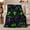 Aliens and UFOs, variant on Neon Alien UFO Presents in decorative motif Cute Sci Fi Style for Space Fans, Cozy Flannel Blanket for Bedroom and Game Room, Green Flying Saucer Present Scene, autumn celebration Gift