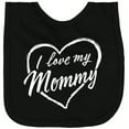 thumbnail image 2 of Inktastic I Love My Mommy in White Chalk Heart Newborn Bib, 2 of 3