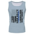 thumbnail image 2 of Caqnni American Flag Tank Top Mens 4th of July Shirt Patriotic USA Sleeveless Graphic Muscle Shirts Summer Workout Gym Funny Tanks (Light Blue,XL), 2 of 4