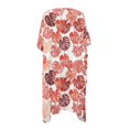thumbnail image 2 of Xoenoiee Red Monstera Palm Leaves Print Women Kimono Cardigans Casual Summer Tops Cover up Open Front Resort Wear Women's Swimwear Cover Ups Kimono Bikini Cover Up Beachwear, 2 of 7