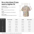 thumbnail image 5 of Balery Glazed Donuts Camisa Casual de Manga Corta con Botones para Hombre, Texturizada, Estilo Cubano, para Playa, Verano-Small, 5 of 5