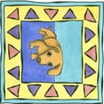 thumbnail image 2 of Meagher, Megan 20x20 Black Ornate Wood Framed with Double Matting Museum Art Print Titled - Pee Wee, 2 of 4