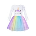 thumbnail image 3 of Girls Dress Unicorn Embroidered Rainbow Holiday Party Halloween 3 Years, 3 of 7