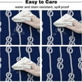 thumbnail image 6 of Coastal Whiet Knot Round Tablecloth 60 Inch - Waterproof Fabric Table Cloth Protector, Navy Blue Summer Beach Seaside Nautical Tablecloths Washable Table Cover for Kitchen Banquet Coffee Table Party, 6 of 6