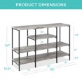 thumbnail image 7 of Best Choice Products 55in Industrial 4-Tier Console Table w/ Tall Shelves, Metal Frame - Gray, 7 of 7