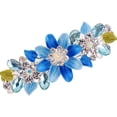 thumbnail image 3 of Wweixi Flower Barrettes Fashionable Crystal Hairpin Accs Spring Hair Clips Elegant blue 1Set, 3 of 4