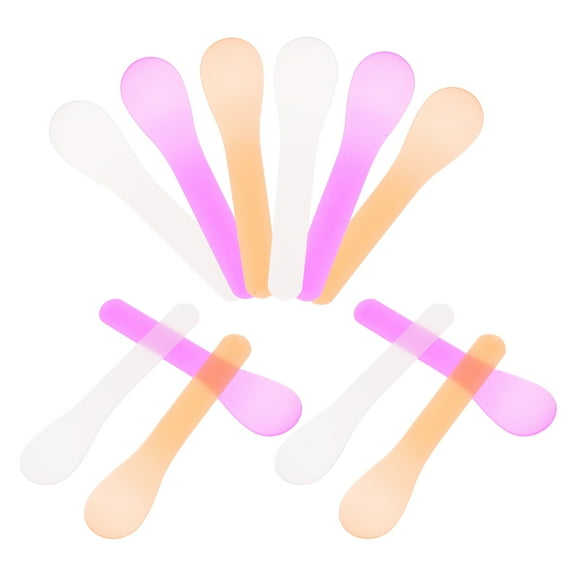 PAMINGONO Color Changing Spoons Multi Plastic for Party Ice Cream and Desserts 30Pcs