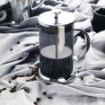 thumbnail image 4 of Inteprter Cafetera de prensa francesa Hervidor de agua Máquina Ware Espuma Soporte de filtro de vidrio aislado Filtro doméstico Presente Juegos de servir café y té Gris, 4 of 6