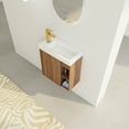 thumbnail image 5 of 20" Floating Wall-Mounted Bathroom Vanity with White Resin Sink & Soft-Close Cabinet Door, Walnut, 5 of 11