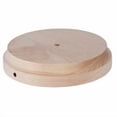 thumbnail image 2 of B&P Lamp® Modern Style Round Wooden Lamp Base with Tapered Edge, 6 Inch Top by 6 3/4 Inch Bottom by 1 1/2 Inch Height, Unfinished, 2 of 2