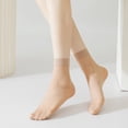 thumbnail image 4 of Zhengup 12 Pairs Womens Sheer Ankle Socks Nude Stocking Summer Ultra Thin Cool See Through Silk Socks for Women, 4 of 6