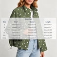 thumbnail image 3 of Sheghy Women Polka‑Dot Zip Up Lapel Jacket Drawstring Hem Relaxed Fit Lightweight Outerwear with Side Pockets Fall, 3 of 7