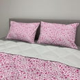 thumbnail image 2 of Valentines Comforter & Sham Bedding Set, Pastel Heart Lovers Teenage Romance Girly Birthday, 3 pcs Duvet Set Microfiber Filling Quilt, 5 Sizes, Magenta Pink and White, by Ambesonne, 2 of 4