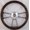 1098-SMRB-HPFORD, variant on 65-70 Ford Falcon, Comet 14" Stained Mahogany with Rivets Brass Wood Billet Polished Steering Wheel Set Adapter & Horn