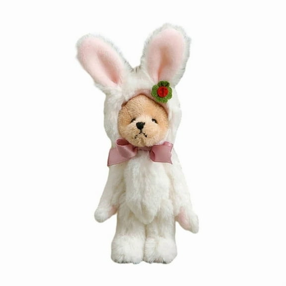 Christmas Plush Bear Toy Holiday Decor Festive Designs for Home Farmhouse Warm and Lovely Feel Kids Playing Toy